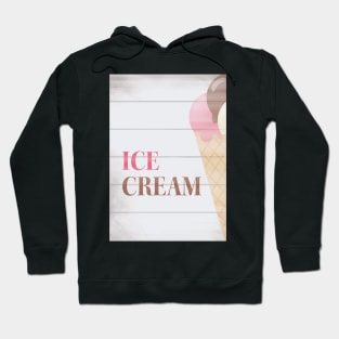 Pink and Brown Ice Cream Hoodie